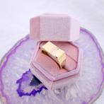 Gouden zegelring met tricolor strepen | Heren (vintage), Sieraden, Tassen en Uiterlijk, Ringen, Gebruikt, Overige kleuren, 19 tot 20