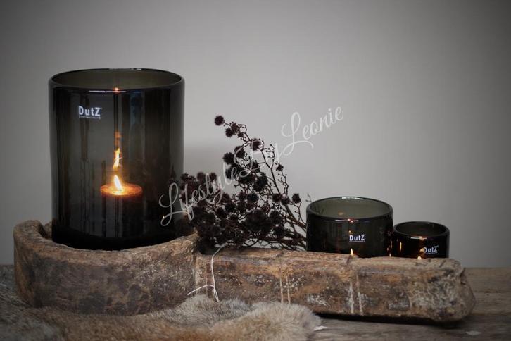 DUTZ cilinder windlicht black 19 cm, Huis en Inrichting, Woonaccessoires | Kandelaars en Kaarsen, Nieuw, Ophalen of Verzenden
