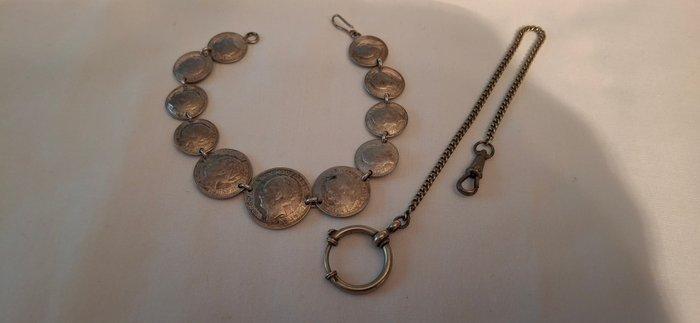 Zilver - Armband - armband - horloge ketting, Antiek en Kunst, Antiek | Goud en Zilver