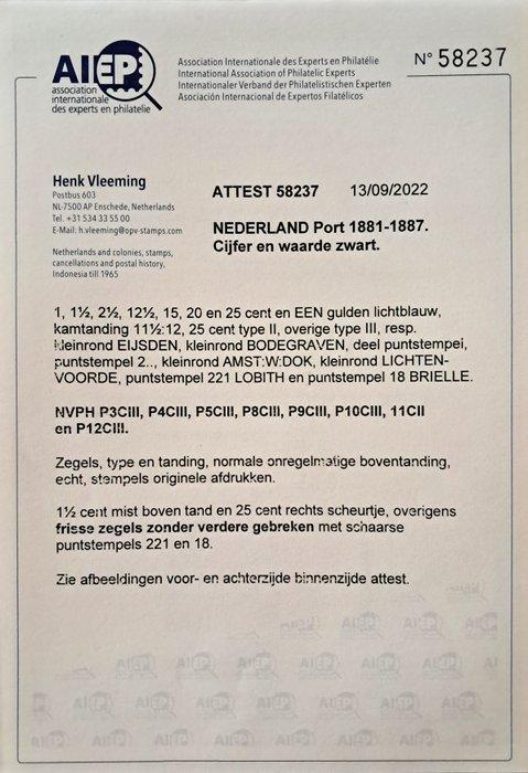 Nederland 1881 - Port P3 - zeldzame tanding C, type III, Postzegels en Munten, Postzegels | Nederland