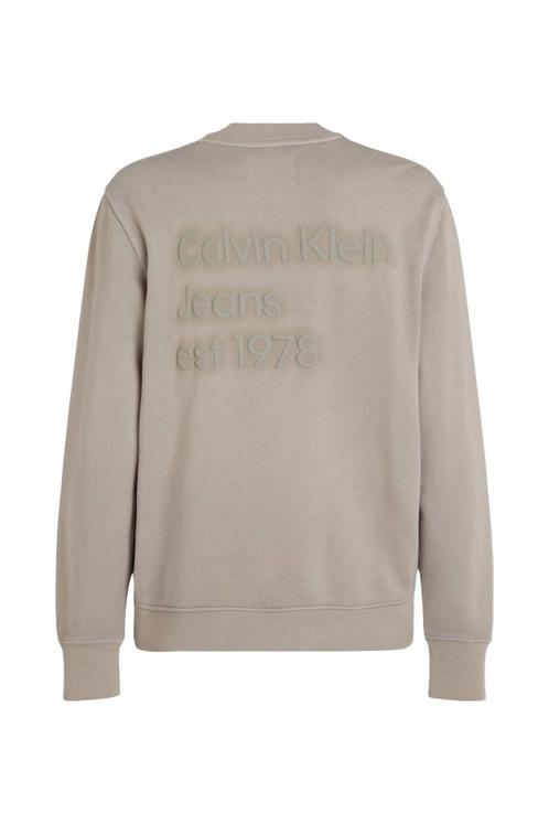 -30% Calvin Klein  Calvin Klein Washed puff print crew neck, Kleding | Heren, Truien en Vesten, Grijs, Nieuw, Verzenden