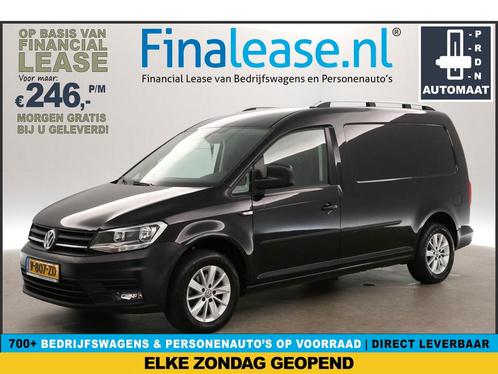 Volkswagen Caddy Maxi 2.0 TDI L2H1 Automaat Trekhaak Airco, Auto's, Bestelauto's, Lease, Automaat, Diesel, Volkswagen, Zwart, Verzenden