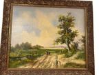 Eberhardt (XX) - Landschaft mit Baum und Weg, Antiek en Kunst