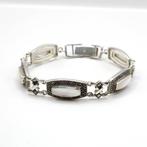 Zilver, 925 Sterling Zilver Parelmoer & Markasiet - Armband