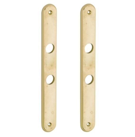 Set van twee langschilden smal WC63/8 messing antiek, Doe-het-zelf en Verbouw, Hang- en Sluitwerk, Verzenden