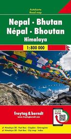 Wegenkaart - landkaart Nepal Bhutan | Freytag &amp; Berndt, Boeken, Nieuw, Verzenden