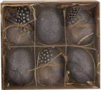 Eihangers met veertje Grijsblauw doos 6 stuks, Ophalen of Verzenden, Nieuw