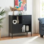 Commode Janakkala dressoir 80x35x80 cm zwart [en.casa], Huis en Inrichting, Verzenden, Nieuw