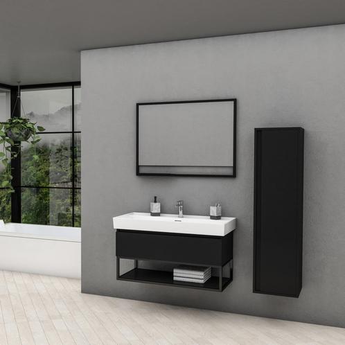 Badkamermeubelset BWS Harper 60 cm Mat Zwart, Doe-het-zelf en Verbouw, Sanitair, Bad, Nieuw, Ophalen of Verzenden