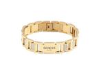 Guess Heren Guess heren stalen goldplated armband FRONTIERS, Verzenden, Zo goed als nieuw