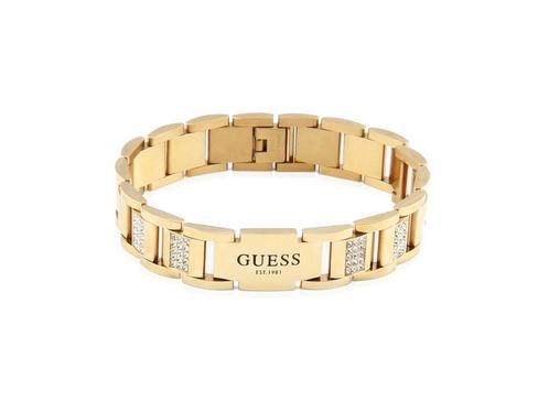 Guess Heren Guess heren stalen goldplated armband FRONTIERS, Huis en Inrichting, Woonaccessoires | Overige, Zo goed als nieuw