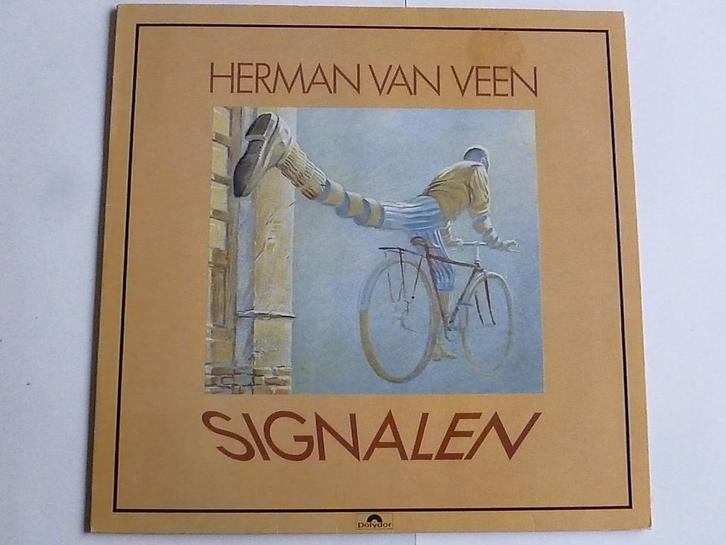 Herman van Veen - Signalen (LP) harlekijn, Cd's en Dvd's, Vinyl | Nederlandstalig, Zo goed als nieuw, Verzenden