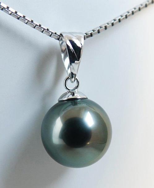 Zonder Minimumprijs - Hanger - 18 karaat Witgoud Parel -, Sieraden, Tassen en Uiterlijk, Antieke sieraden