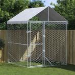 vidaXL Hondenkennel met dak 2x2x2,5 m gegalvaniseerd staal, Dieren en Toebehoren, Verzenden, Nieuw