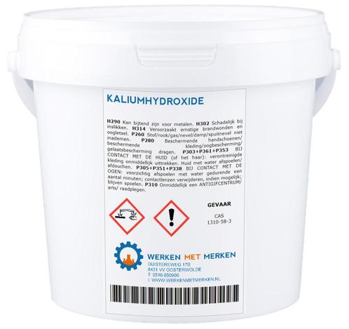 Wmm Chemie Kaliumhydroxide 800 gram, Doe-het-zelf en Verbouw, Overige Doe-het-zelf en Verbouw, Nieuw, Verzenden