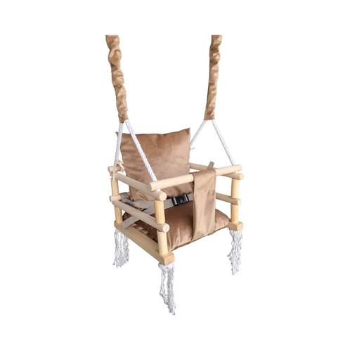 Luxe houten 3 in 1 beige bruine meegroei baby schommel en, Kinderen en Baby's, Speelgoed | Buiten | Los speelgoed, Ophalen of Verzenden