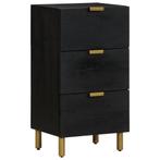 vidaXL Dressoir 40x33x75 cm bewerkt hout zwart, Huis en Inrichting, Woonaccessoires | Cd- en Dvd-rekken, Verzenden, Nieuw