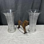 Vaas (2) - Vintage Design - Glas - Handgeblazen Vazen., Antiek en Kunst, Antiek | Glas en Kristal