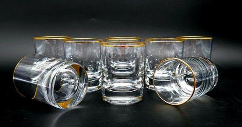 Baccarat - Drinkservies voor 6 (8) - MANON Goud - 24 kt goud, Antiek en Kunst, Antiek | Meubels | Tafels