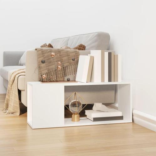 vidaXL Tv-meubel 80x24x32 cm bewerkt hout wit, Huis en Inrichting, Kasten | Boekenkasten, Minder dan 25 cm, Nieuw, Overige houtsoorten