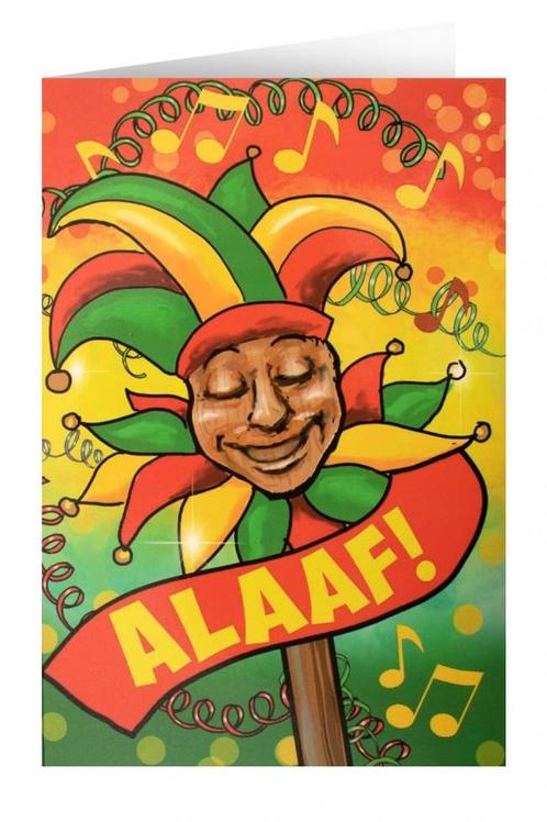 Wenskaart Masker Op Stok Alaaf, Hobby en Vrije tijd, Feestartikelen, Nieuw, Verzenden