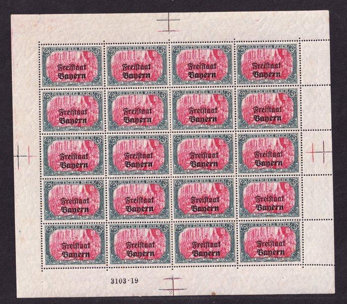 Duitsland staten 1918 - Bayern met opdruk Freistaat Bayern, Postzegels en Munten, Postzegels | Europa | Duitsland