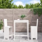 vidaXL 3-delige Barset massief grenenhout wit, Tuin en Terras, Verzenden, Nieuw, 3 zitplaatsen
