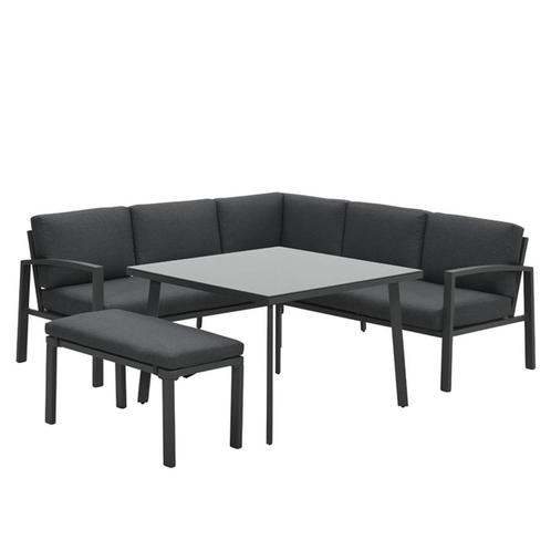 Garden Impressions Tropea lounge dining set 5-delig - donker, Tuin en Terras, Tuinsets en Loungesets, Verzenden