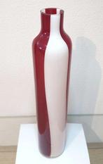 Vintage 80s Handmade Mouthblown Full Glass Vase-Carafe