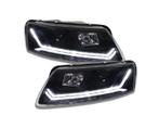 Koplampen Audi A6 4F 09-11 Tube Dynamic LED Zwart Halogeen, Ophalen of Verzenden, Nieuw