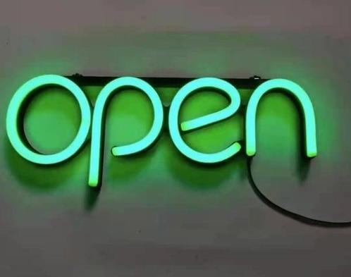 Open neon bord verlichting lamp licht kunststof 3D *groen*, Zakelijke goederen, Horeca | Meubilair en Inrichting, Verzenden