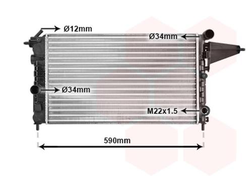 RADIATOR VOOR OPEL VECTRA A 1988-1995 1300087, Auto-onderdelen, Airco en Verwarming, Nieuw, Ophalen of Verzenden