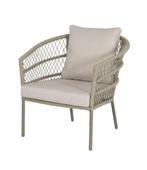 Stoel-bank Loungeset Rennes Aluminium Rope Antraciet The, Tuin en Terras, Verzenden, Nieuw