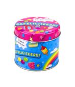 Snoepblik Gefeliciteerd 9cm, Verzenden, Nieuw