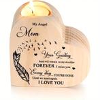Houten hart voor waxine of kleine ledkaarsen my angel mom, Hobby en Vrije tijd, Knutselen, Ophalen of Verzenden, Nieuw