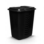 Wasmand 50 Liter – Zwart – Met Deksel – Ventilerend, Ophalen of Verzenden, Nieuw