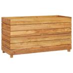 Plantenbak verhoogd 100x40x55 cm gerecycled teakhout en s..., Huis en Inrichting, Verzenden, Nieuw