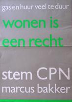 Stem CPN Marcus Bakker - Gas en huur (lijst optie, Posters), Verzamelen, Verzenden, Nieuw, Overige onderwerpen, Met lijst