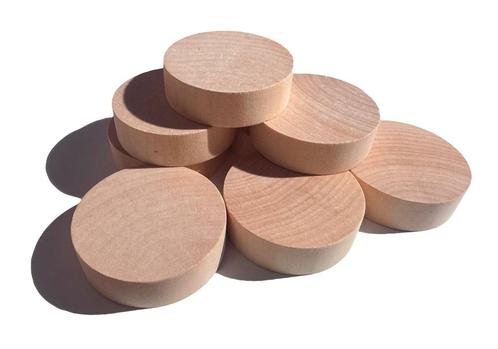 Set van 30 houten schijven (dia: 6 cm, dikte: 18 mm, schima, Doe-het-zelf en Verbouw, Gereedschap | Handgereedschap, Nieuw, Ophalen of Verzenden
