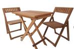 ARC set Teak tafel met 2 teak klapstoelen ongeolied., Verzenden, Nieuw