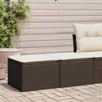 vidaXL 2-delige Loungeset met kussens poly rattan acacia, Verzenden, Nieuw, Rotan, Loungeset