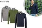 Tweedekans | Milanoro - Herenpullover met overhemdkraag en, Kleding | Heren, Overige Herenkleding, Ophalen of Verzenden, Zo goed als nieuw