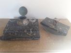 Bureauset (4) - Art Deco Bureauset - Brons, Koper,, Antiek en Kunst, Curiosa en Brocante