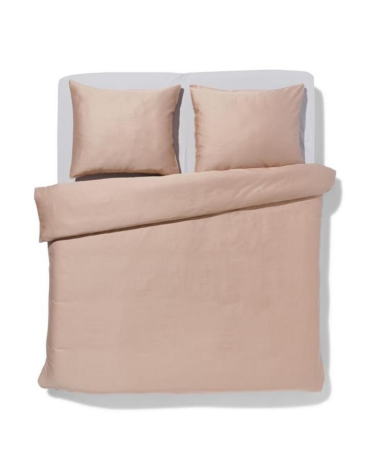 HEMA Dekbedovertrek 240x200/220cm satijn taupe, Huis en Inrichting, Slaapkamer | Beddengoed, Nieuw, Verzenden