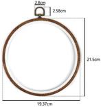 Brocante houten borduurring rond met stelschroef 21 cm per, Hobby en Vrije tijd, Knutselen, Ophalen of Verzenden, Nieuw