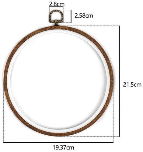 Brocante houten borduurring rond met stelschroef 21 cm per, Hobby en Vrije tijd, Knutselen, Nieuw, Ophalen of Verzenden