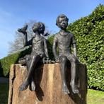 sculptuur, Boy and girl - 22.5 cm - Polystone, Antiek en Kunst