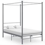 vidaXL Hemelbedframe metaal grijs 140x200 cm, Verzenden, 140 cm, 200 cm, Metaal
