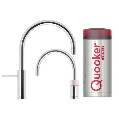 Quooker Nordic Round Twintaps kokend waterkraan met COMBI, Doe-het-zelf en Verbouw, Sanitair, Ophalen of Verzenden