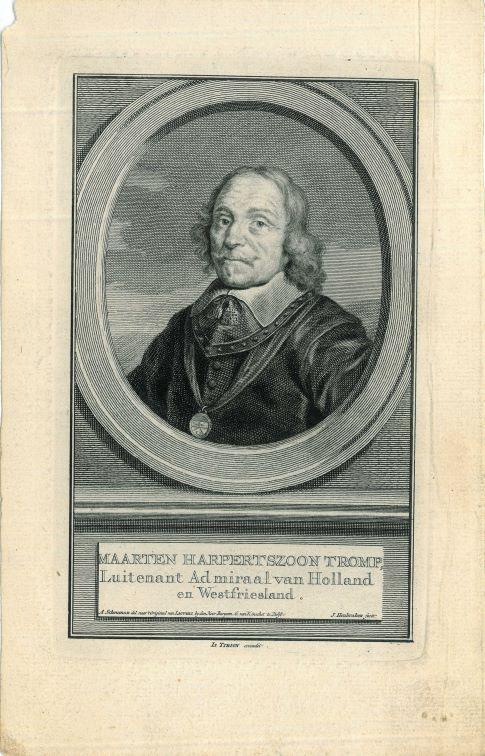 Portrait of Maarten Harpertszoon Tromp, Antiek en Kunst, Kunst | Etsen en Gravures